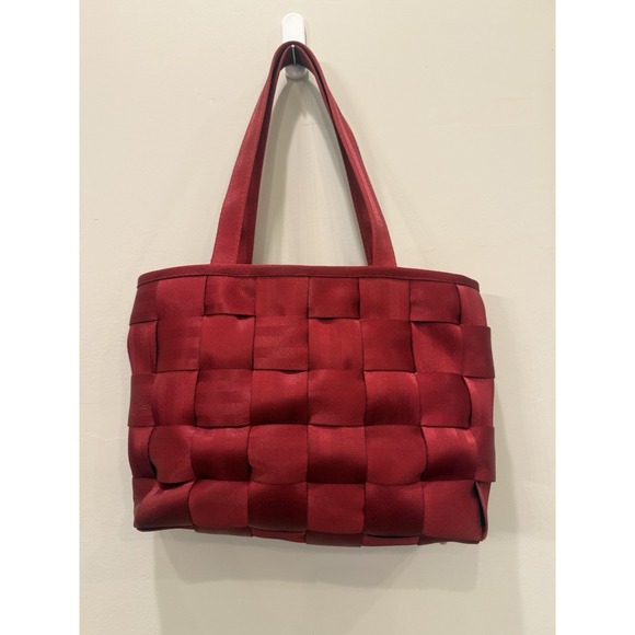 Harvey's Original Seat Belt Tote Double Handle Woven Bag Purse - SCARLET RED USA